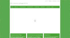 Desktop Screenshot of intensivpflegeklinik.de